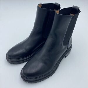 Madewell Black Leather Chelsea Boots